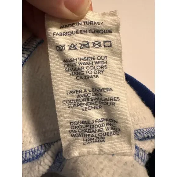 *SOLD* Wanakome Leopard Print Hoodie Blue Black Cozy Fleece Lined XL Gorpcore - Picture 12 of 12